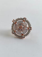 Load image into Gallery viewer, Margot Grey White Diamond Free Size Ring