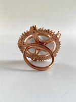 Load image into Gallery viewer, Margot Grey White Diamond Free Size Ring