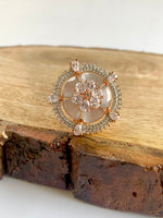 Load image into Gallery viewer, Margot Grey White Diamond Free Size Ring