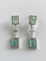 Load image into Gallery viewer, Mint Brick Diamond Necklace Set