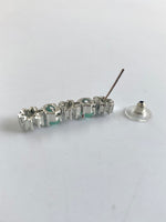 Load image into Gallery viewer, Mint Green Flower Diamond Necklace Set