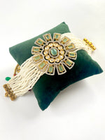 Load image into Gallery viewer, Minty Earth Pearl Diamond Kundan Choker Necklace Set