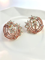 Load image into Gallery viewer, Moon In A Mint Diamond Earrings