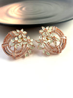 Load image into Gallery viewer, Moon In A Mint Diamond Earrings