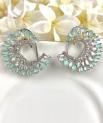 Load image into Gallery viewer, Moving Into Mint White Diamond Earrings