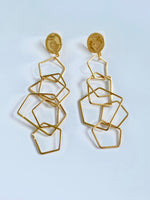 Load image into Gallery viewer, Multiple Hexagonal Rings Earrings