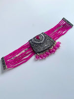 Load image into Gallery viewer, Queen In Pink Diamond Choker Necklace Set