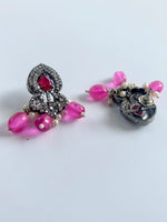 Load image into Gallery viewer, Queen In Pink Diamond Choker Necklace Set