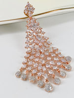 Load image into Gallery viewer, Rosey Burkha Diamond Danglers Earrings