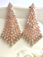 Load image into Gallery viewer, Rosey Burkha Diamond Danglers Earrings