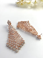 Load image into Gallery viewer, Rosey Burkha Diamond Danglers Earrings