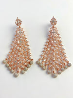Load image into Gallery viewer, Rosey Burkha Diamond Danglers Earrings