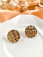Load image into Gallery viewer, Round Wavy Shining Sun Earrings