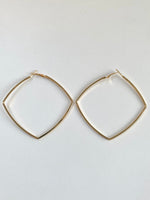 Load image into Gallery viewer, Rounded Rectangle Loop Earrings