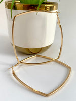 Load image into Gallery viewer, Rounded Rectangle Loop Earrings