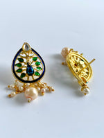 Load image into Gallery viewer, Royal Blue Peacock Kundan Choker Set