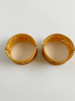 Load image into Gallery viewer, Royal Golden Relation Matte Bangle Set Of Two
