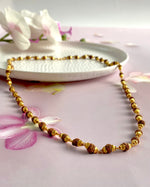 Load image into Gallery viewer, Rudraksha Mala Gold Chain