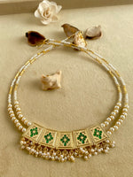 Load image into Gallery viewer, Super 3 Elements Twin Pearl Necklace Set- Green & Red