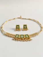 Load image into Gallery viewer, Super 3 Elements Twin Pearl Necklace Set- Green & Red
