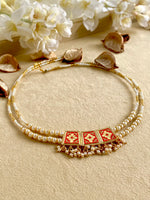 Load image into Gallery viewer, Super 3 Elements Twin Pearl Necklace Set- Green & Red