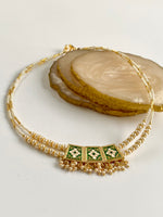 Load image into Gallery viewer, Super 3 Elements Twin Pearl Necklace Set- Green & Red