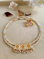 Load image into Gallery viewer, Super 3 Elements Twin Pearl Necklace Set- Maroon & Orange