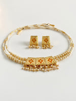 Load image into Gallery viewer, Super 3 Elements Twin Pearl Necklace Set- Maroon & Orange