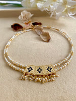 Load image into Gallery viewer, Super 3 Elements Twin Pearl Necklace Set- Maroon & Navy Blue