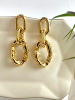 Load image into Gallery viewer, Three Layered Golden Hoop Earrings