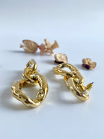 Load image into Gallery viewer, Three Layered Golden Hoop Earrings