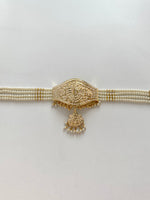 Load image into Gallery viewer, Timeless Tassel Treasures Gold & Pearl Choker Necklace Set