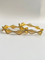 Load image into Gallery viewer, Love Wave Diamond Bangle Set of Two