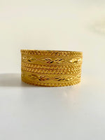 Load image into Gallery viewer, Twisted Love Gold Bangle Set Of Two