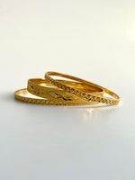 Load image into Gallery viewer, Twisted Love Gold Bangle Set Of Two