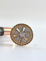 Load image into Gallery viewer, Wheel Of Time Free Size Rose Diamond Cocktail Ring