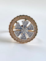 Load image into Gallery viewer, Wheel Of Time Free Size Rose Diamond Cocktail Ring