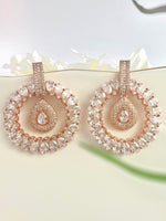 Load image into Gallery viewer, Bride In White Diamond Earrings