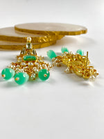 Load image into Gallery viewer, Cover Of Mint Kundan Choker Set!