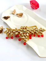 Load image into Gallery viewer, Elegance Personified Red Kundan Choker Set!