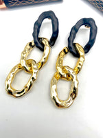 Load image into Gallery viewer, I Am A Badass Black And Golden Earrings