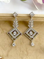 Load image into Gallery viewer, Princess Cut Diamond Dangler Earrings