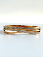 Load image into Gallery viewer, Infinity Studded Rose Gold Bracelet