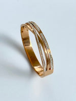 Load image into Gallery viewer, Infinity Studded Rose Gold Bracelet