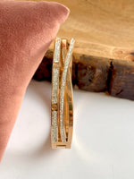 Load image into Gallery viewer, Infinity Studded Rose Gold Bracelet