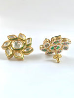 Load image into Gallery viewer, Life In A Flower Kundan Earrings