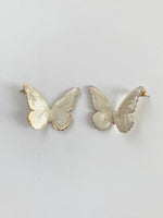 Load image into Gallery viewer, Marble Finish Butterfly Earrings
