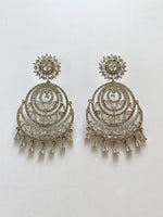 Load image into Gallery viewer, Out Of Crowd White Diamond Chandbali Earrings