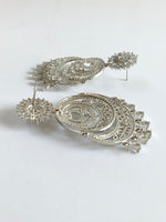 Load image into Gallery viewer, Out Of Crowd White Diamond Chandbali Earrings