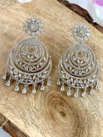 Load image into Gallery viewer, Out Of Crowd White Diamond Chandbali Earrings